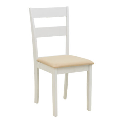 Καρέκλα Dallan pakoworld rubberwood λευκό 40x47.5x89εκ