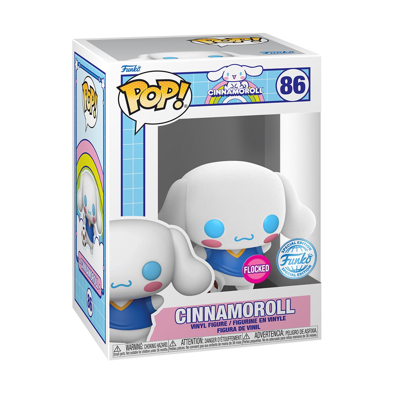 Funko Pop! Sanrio: Cinnamoroll - Cinnamoroll with Soccer Ball (Flocked) (Special Edition) #86 Vinyl Figure - Image 2