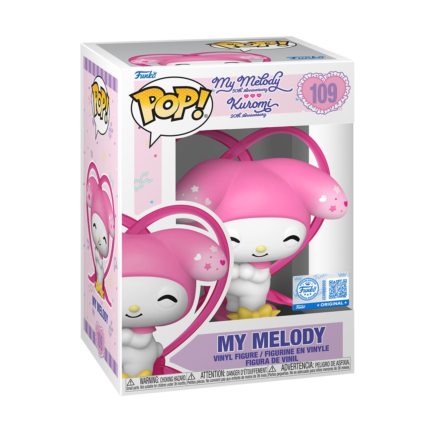 Funko Pop! Sanrio: Hello Kitty (50th Ann.) Kuromi (20th Ann.) - My Melody (with Ribbon) (Special Edition) #109 Vinyl Figure - Image 2