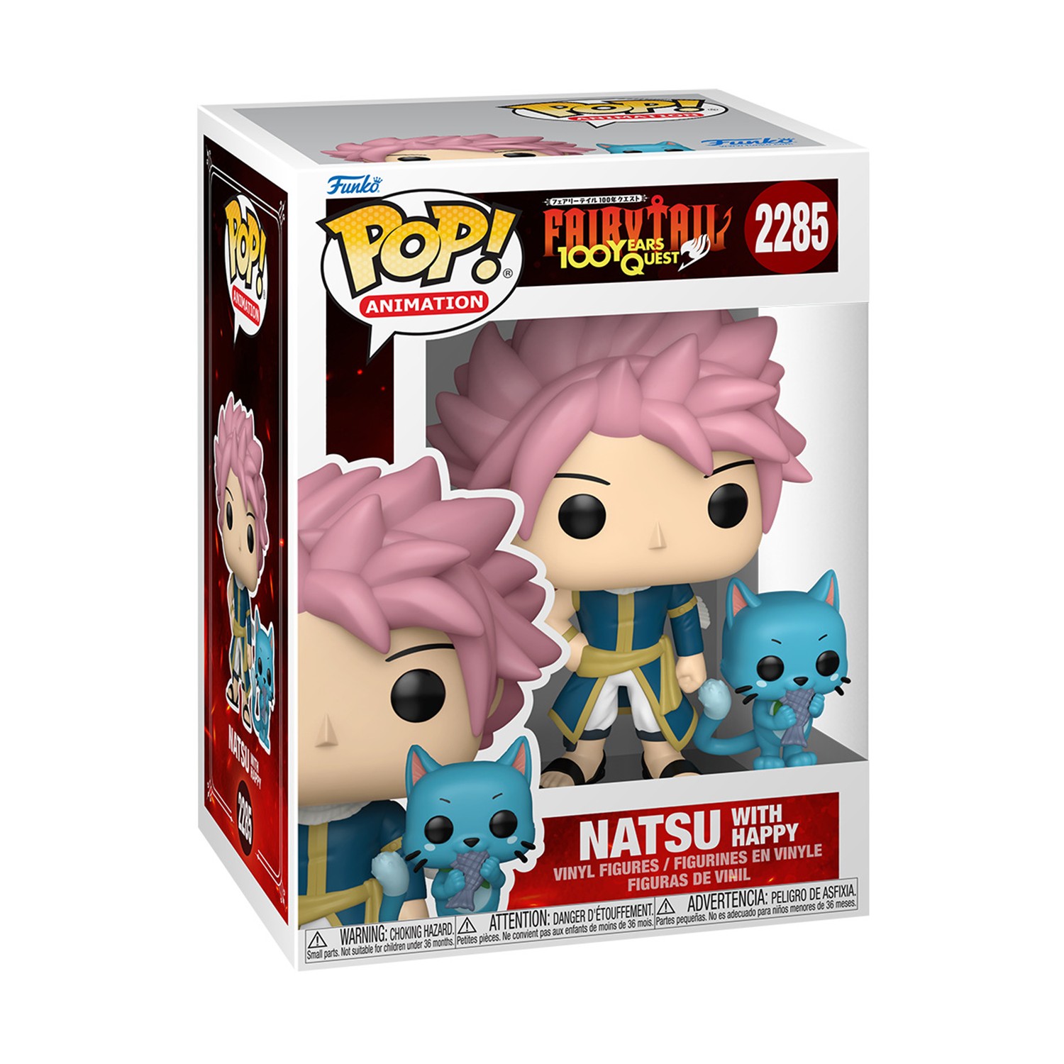 Funko Pop! Animation: Fairy Tail -100 Years Quest - Natsu with Happy #2285 Vinyl Figure - Image 2