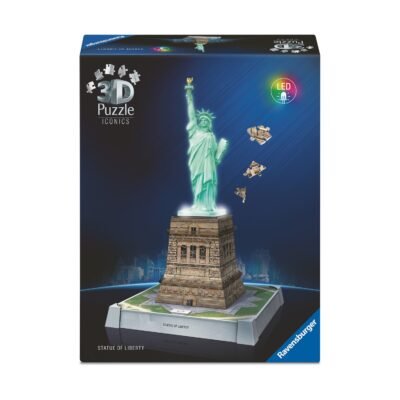 Ravensburger 3D Puzzle: 3D Iconics - Statue of Liberty Night Edition (108pcs)