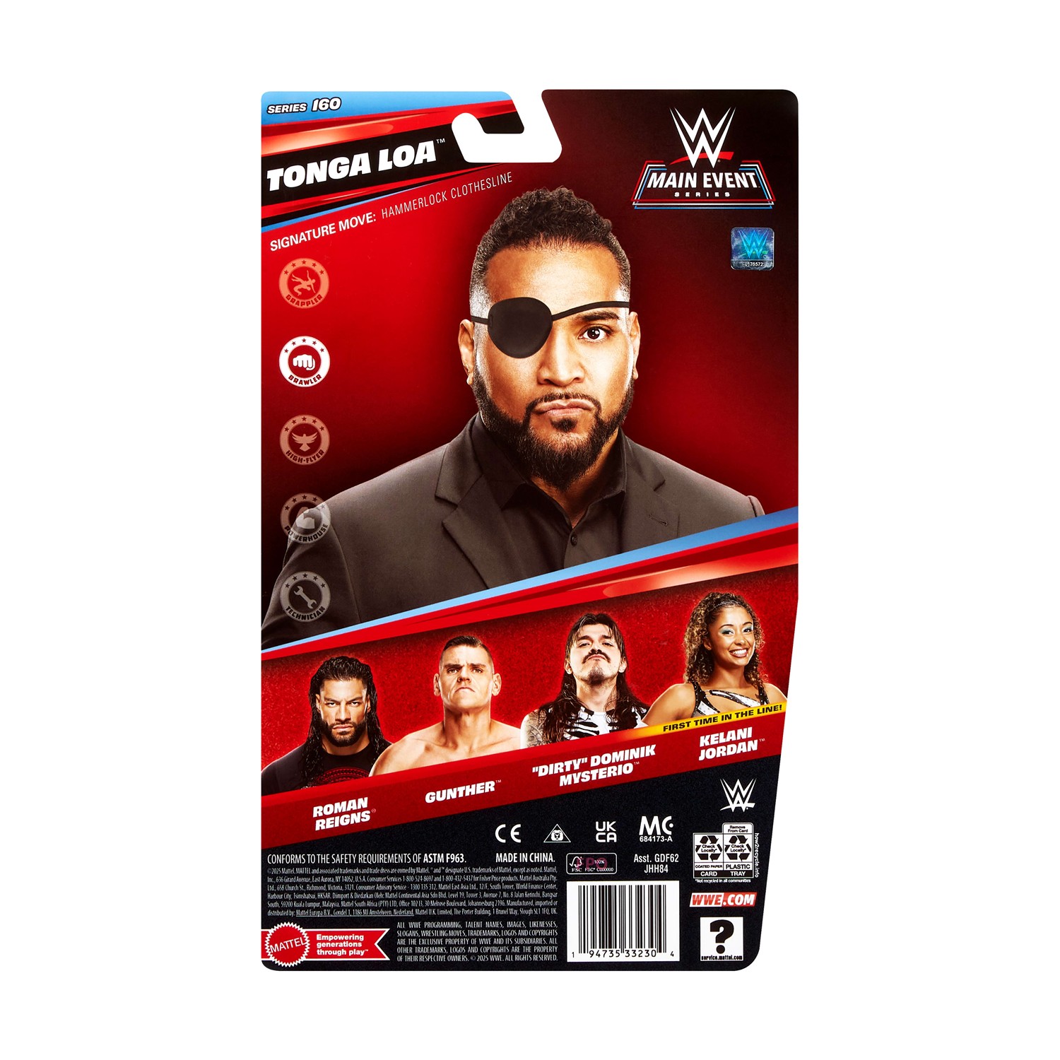 Mattel WWE: Main Event Series - Tonga Loa Figure (JHH84) - Image 3