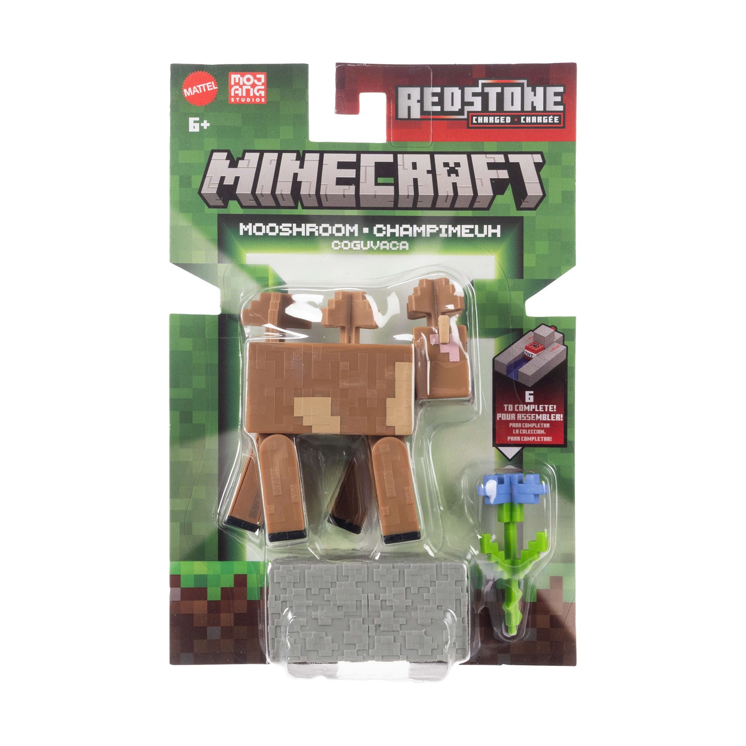 Mattel Minecraft: Redstone Charged - Mooshroom 8cm Figure (JJR95) - Image 2