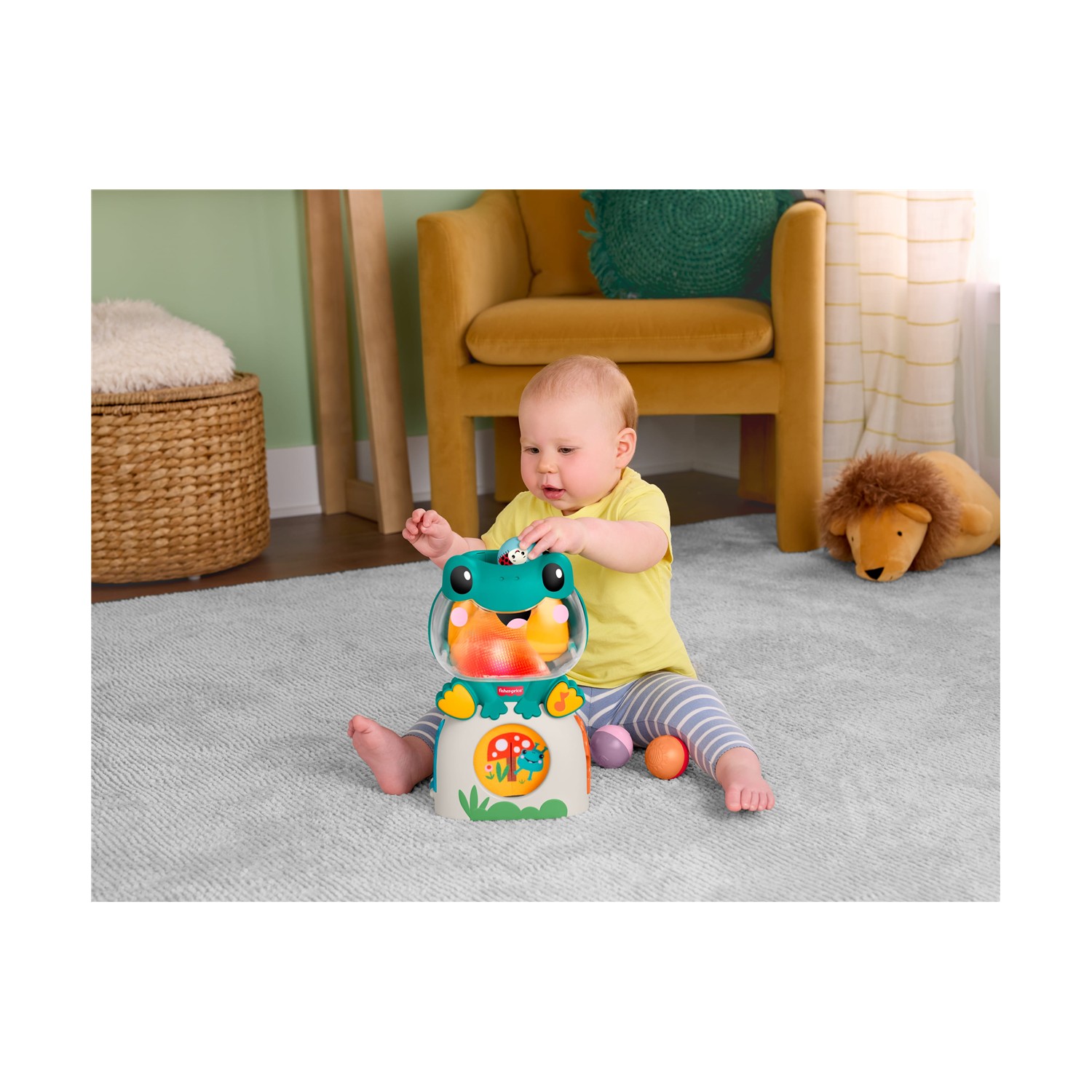 Fisher Price: Frog Ball Pop Toy with Sounds & Lights (JLB96) - Image 3