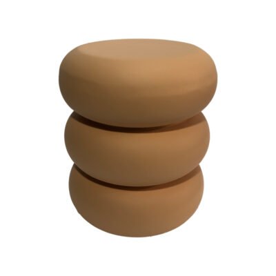 Βοηθητικό τραπέζι Zoubi pakoworld MGO terracotta Φ35x43εκ